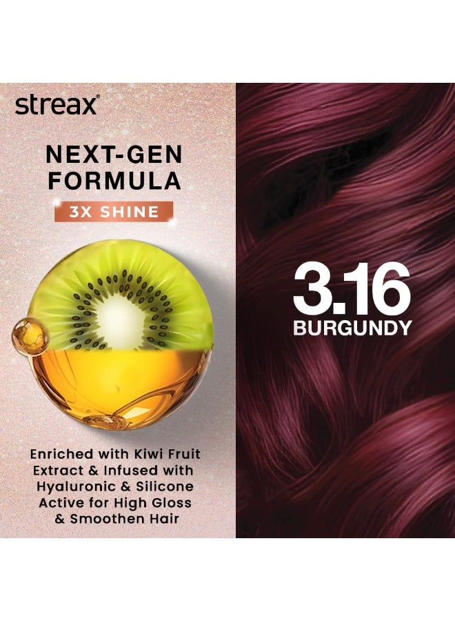 Streax Gel Hair Colour for Women & Men, Burgundy 3.16, 150ml|Hair Colour Burgundy|100% grey coverage |Long Lasting Hair Color, easy to use| Ammonia Free Hair Color, No Paraben & Sulphate (Pack of 2) - Image 3